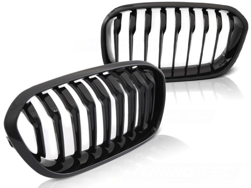 NERKI GRILL ATRAPA CZARNY POŁYSK BMW SERII 1 F20 F21 LCI 15-18