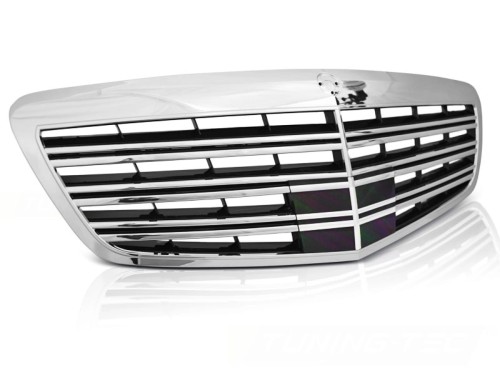ATRAPA GRILL CHROME BLACK MERCEDES S KLASA W221 09-13