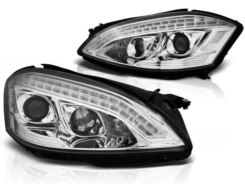 LAMPY PRZEDNIE REFLEKTORY XENON CHROME MERCEDES S KLASA W221 05-09