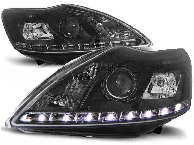 LAMPY PRZEDNIE REFLEKTORY FORD FOCUS II 02.08-10 LED BLACK