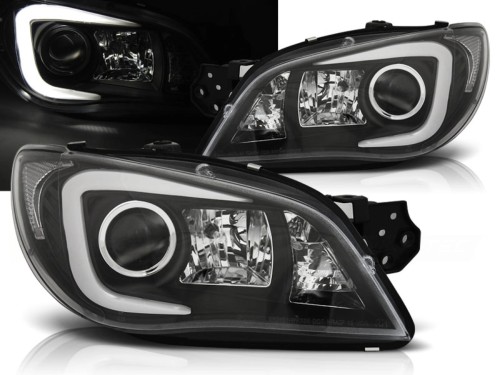 LAMPY PRZEDNIE REFLEKTORY SUBARU IMPREZA II GD 06-07 TUBE LIGHT BLACK