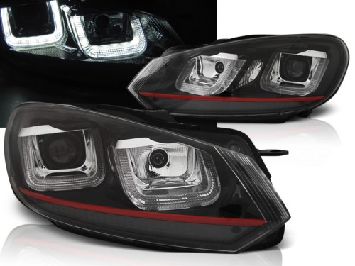 LAMPY PRZEDNIE REFLEKTORY BLACK RED LINE VW GOLF 6 08-12