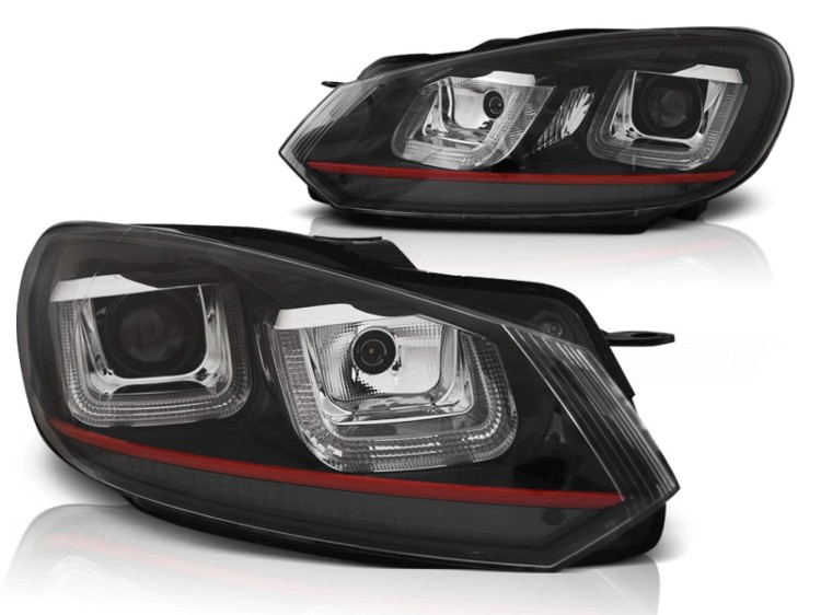 LAMPY PRZEDNIE REFLEKTORY BLACK RED LINE VW GOLF 6 08-12
