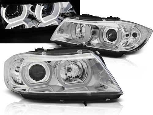 LAMPY PRZEDNIE REFLEKTORY XENON CHROME BMW SERII 3 E90/E91 03.05-08.08