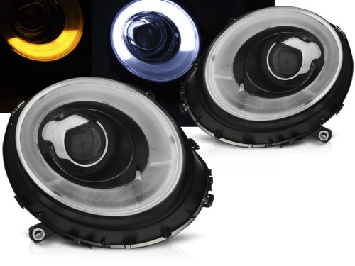 LAMPY PRZEDNIE REFLEKTORY BLACK MINI (COOPER) 06-14