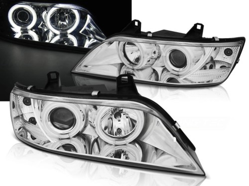 LAMPY PRZEDNIE REFLEKTORY ANGEL EYES CCFL CHROME BMW Z3 01.96-02