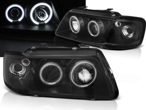 LAMPY PRZEDNIE REFLEKTORY ANGEL EYES CCFL BLACK AUDI A3 8L 96-00
