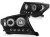 LAMPY PRZEDNIE REFLEKTORY TOYOTA LAND CRUISER FJ200 07-12 ANGEL EYES BLACK