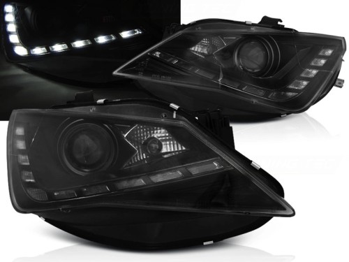 LAMPY PRZEDNIE REFLEKTORY BLACK SEAT SEAT IBIZA 6J 12-15