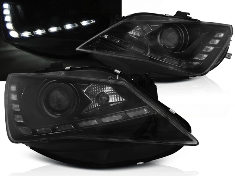 LAMPY PRZEDNIE REFLEKTORY BLACK SEAT SEAT IBIZA 6J 12-15