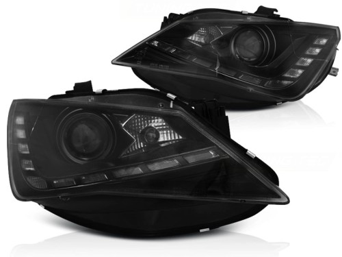 LAMPY PRZEDNIE REFLEKTORY BLACK SEAT SEAT IBIZA 6J 12-15