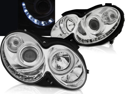 LAMPY PRZEDNIE REFLEKTORY CHROME MERCEDES CLK W209 03-10