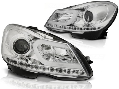 LAMPY PRZEDNIE REFLEKTORY CHROME MERCEDES C KLASA W204 11-14