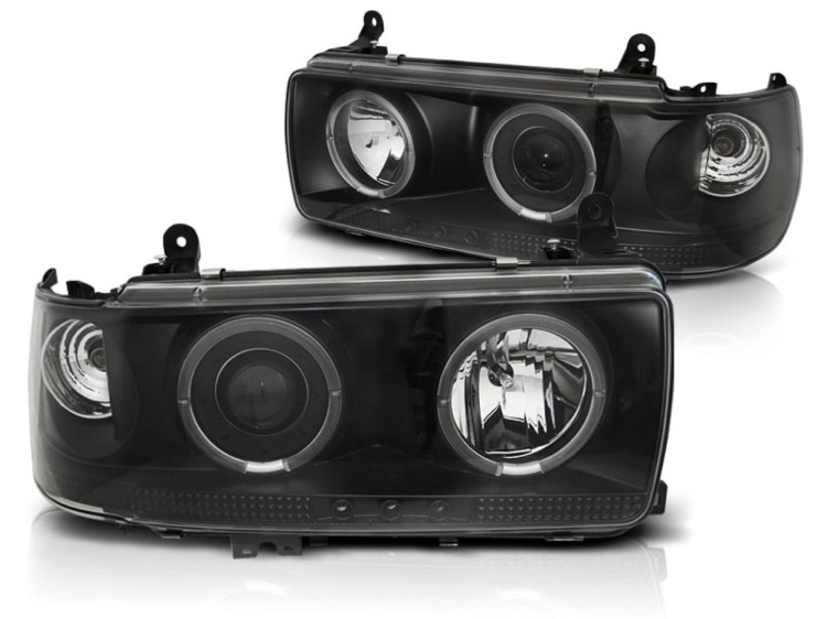 LAMPY PRZEDNIE REFLEKTORY TOYOTA LAND CRUISER FJ 80 90-97 BLACK