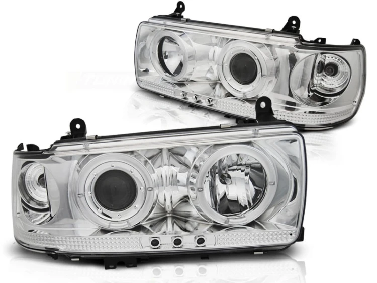 LAMPY PRZEDNIE REFLEKTORY TOYOTA LAND CRUISER FJ 80 90-97 CHROME