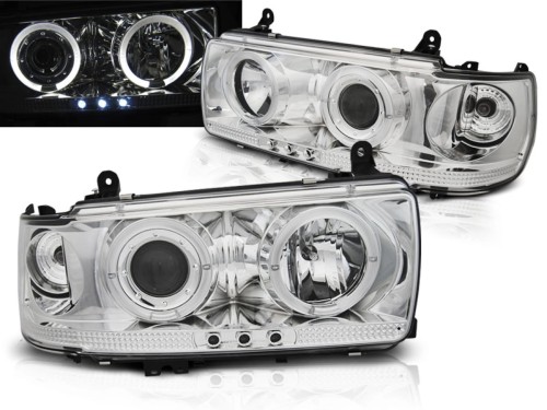 LAMPY PRZEDNIE REFLEKTORY TOYOTA LAND CRUISER FJ 80 90-97 CHROME