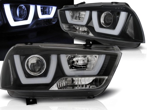 LAMPY PRZEDNIE REFLEKTORY DODGE CHARGER LX II 11-15 LED BLACK