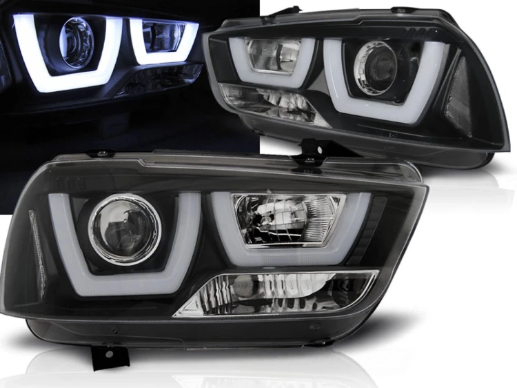 LAMPY PRZEDNIE REFLEKTORY DODGE CHARGER LX II 11-15 LED BLACK