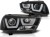 LAMPY PRZEDNIE REFLEKTORY DODGE CHARGER LX II 11-15 LED BLACK