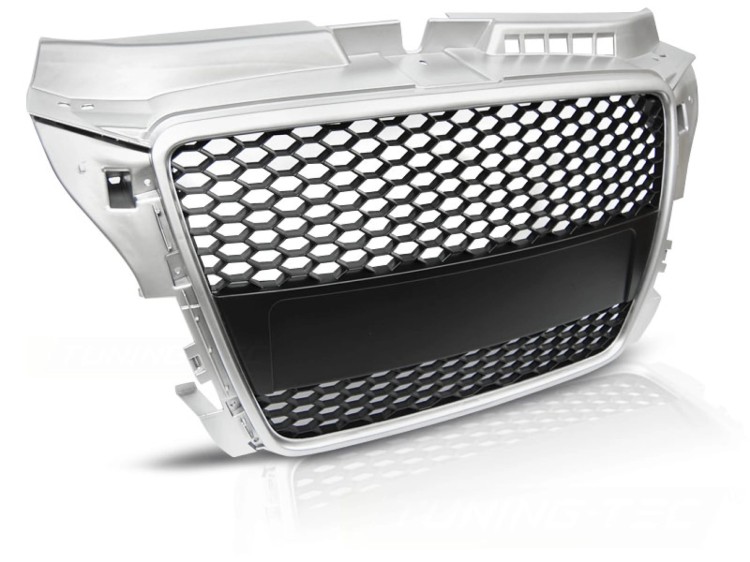 ATRAPA GRILL SILVER AUDI A3 8P SPORT 04.08-07.12 PLASTER MIDOU