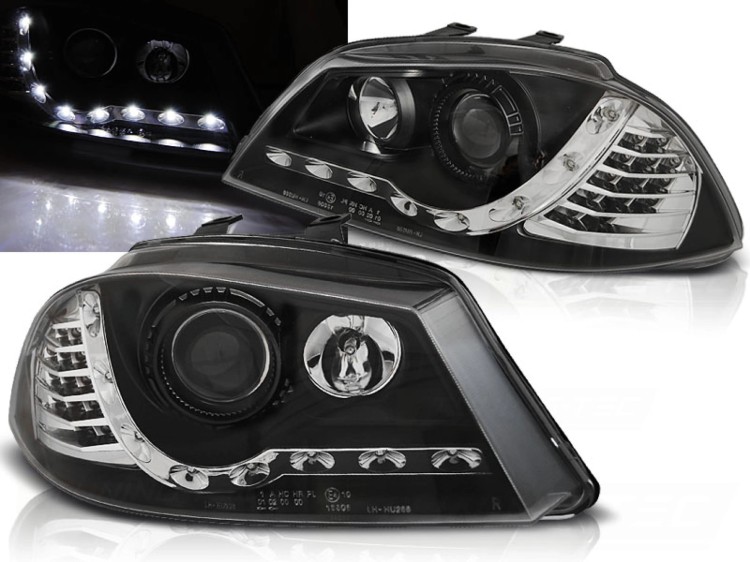 LAMPY PRZEDNIE REFLEKTORY XENON BLACK SEAT IBIZA 6L 04.02-08
