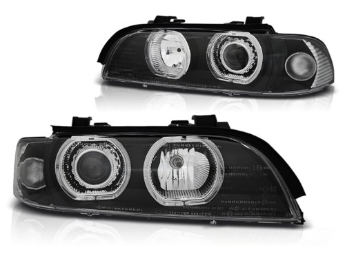LAMPY PRZEDNIE REFLEKTORY ANGEL EYES LED BLACK BMW SERII 5 E39 95-03 LED