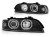 LAMPY PRZEDNIE REFLEKTORY ANGEL EYES LED BLACK BMW SERII 5 E39 95-03 LED