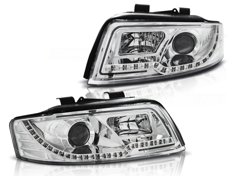 LAMPY PRZEDNIE REFLEKTORY CHROME AUDI A4 10.00-10.04 LED