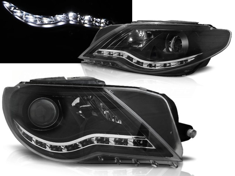 LAMPY PRZEDNIE REFLEKTORY BLACK VW PASSAT CC 08-12 LED