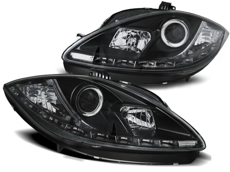 LAMPY PRZEDNIE REFLEKTORY BLACK SEAT LEON ALTEA 09-12 LED