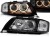 LAMPY PRZEDNIE REFLEKTORY ANGEL EYES BLACK AUDI A6 05.97-06.01