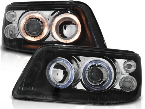 LAMPY PRZEDNIE REFLEKTORY ANGEL EYES BLACK VW T5 04.03-08.09