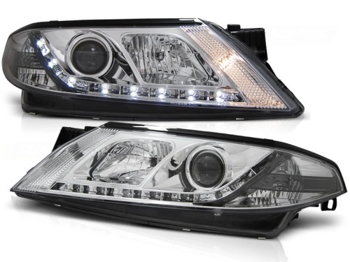 LAMPY PRZEDNIE REFLEKTORY RENAULT LAGUNA 2 01-03.05 CHROM LED
