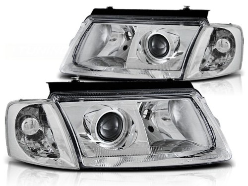 LAMPY PRZEDNIE REFLEKTORY VW PASSAT B5 3B 11.96-08.00 H7/H7 CHROME