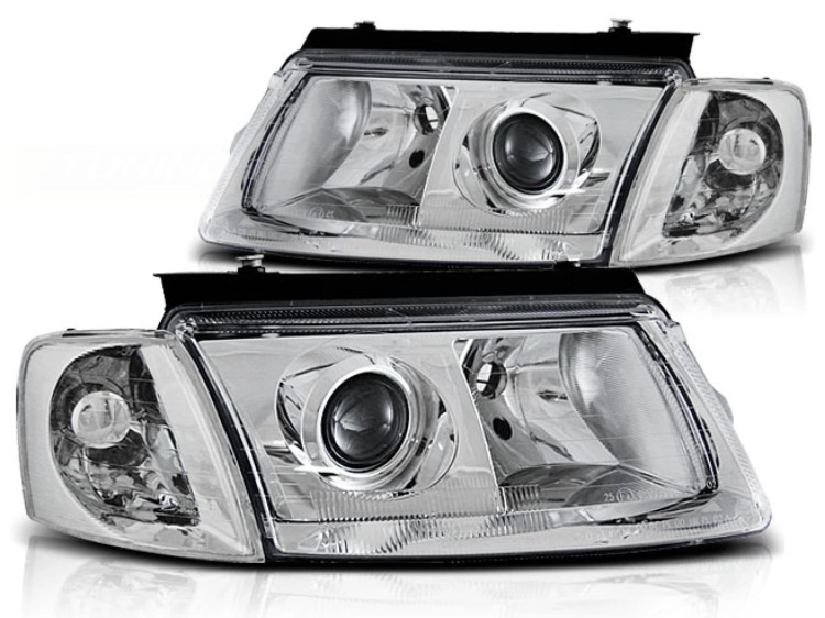 LAMPY PRZEDNIE REFLEKTORY VW PASSAT B5 3B 11.96-08.00 H7/H7 CHROME