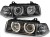 LAMPY PRZEDNIE REFLEKTORY ANGEL EYES BLACK BMW E36 90-99 COUPE CABRIO