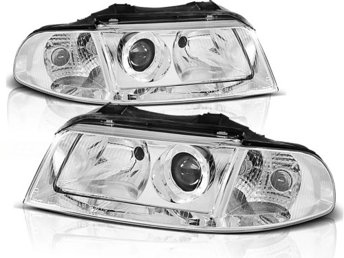 LAMPY PRZEDNIE REFLEKTORY CHROME AUDI A4 01.99-11.00