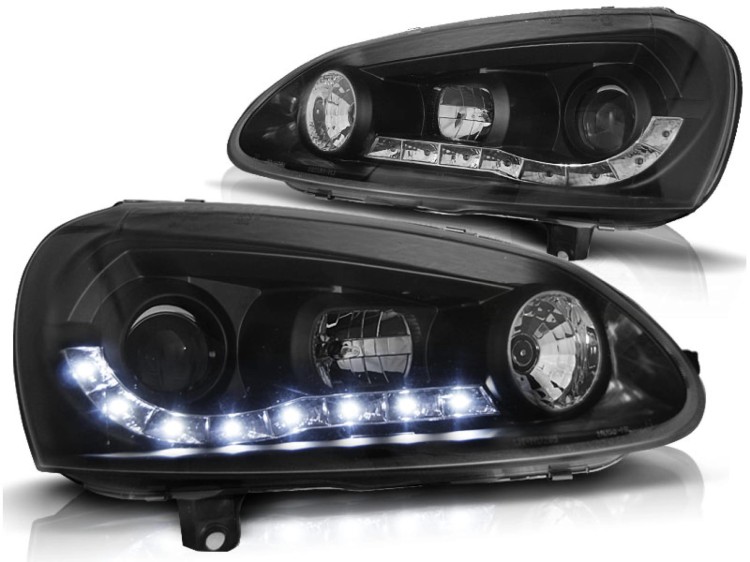 LAMPY PRZEDNIE REFLEKTORY BLACK VW GOLF 5 LED