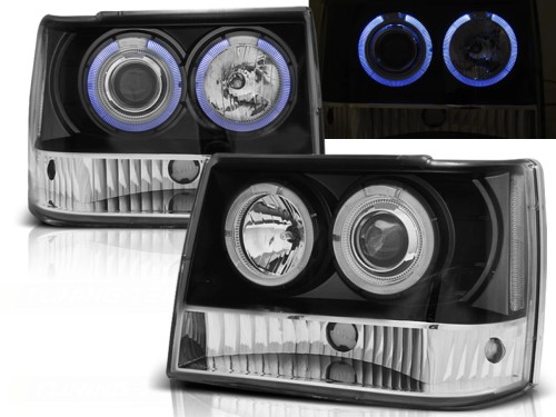 LAMPY PRZEDNIE REFLEKTORY JEEP GRAND CHEROKEE 93-98 BLACK
