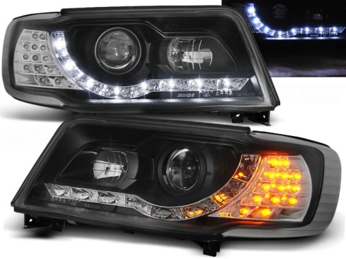 LAMPY PRZEDNIE REFLEKTORY BLACK AUDI 100 C4 12.90-06.94 LED