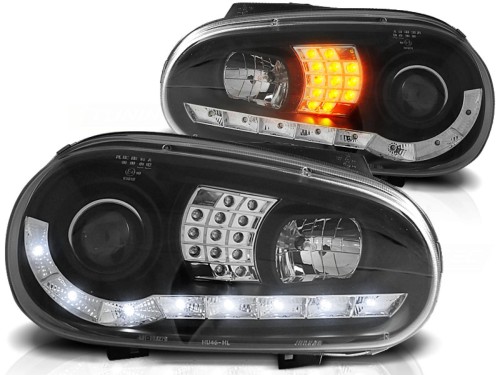 LAMPY PRZEDNIE REFLEKTORY BLACK VW GOLF 4 09.97-09.03