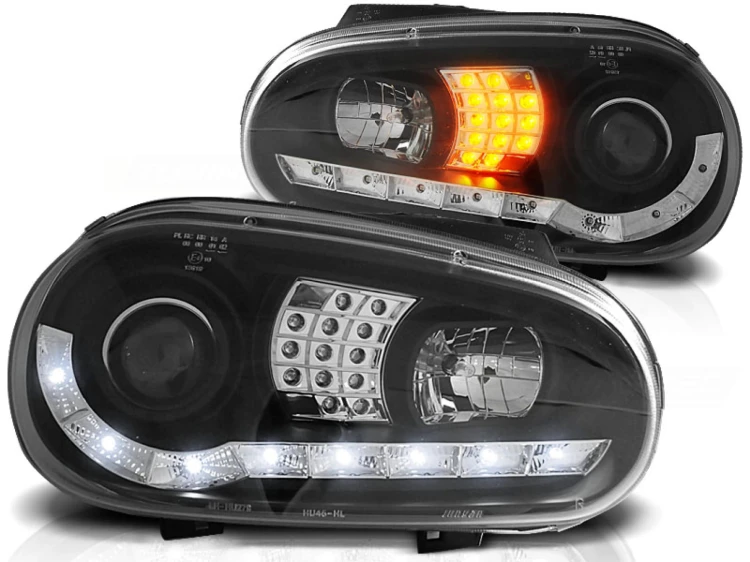 LAMPY PRZEDNIE REFLEKTORY BLACK VW GOLF 4 09.97-09.03