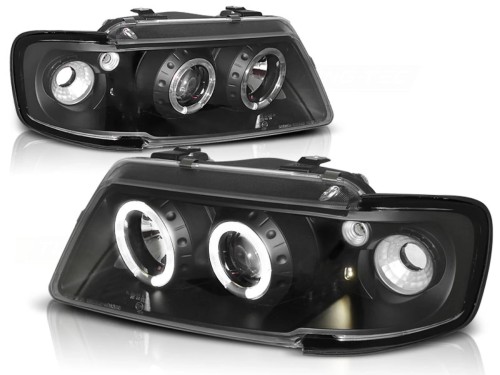 LAMPY PRZEDNIE REFLEKTORY ANGEL EYES BLACK AUDI A3 8L 96-00 LED