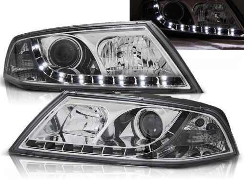 LAMPY PRZEDNIE REFLEKTORY CHROME SKODA OCTAVIA 2 03.04-08