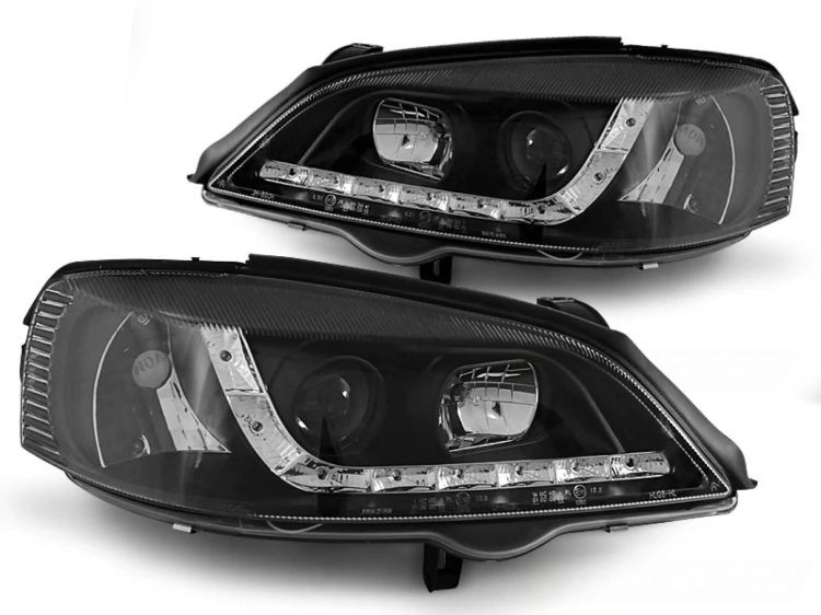 LAMPY PRZEDNIE REFLEKTORY OPEL ASTRA G 09.97-02.04 DAYLIGHT BLACK