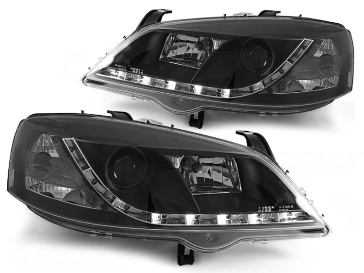 LAMPY PRZEDNIE REFLEKTORY OPEL ASTRA G 09.97-02.04 BLACK