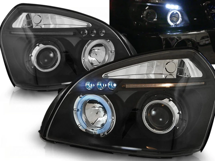 LAMPY PRZEDNIE REFLEKTORY HYUNDAI TUCSON 07.04-10 ANGEL EYES BLACK