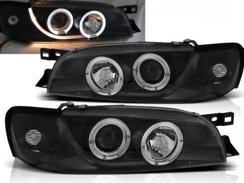 LAMPY PRZEDNIE REFLEKTORY SUBARU IMPREZA 05.93-10.00 ANGEL EYES BLACK