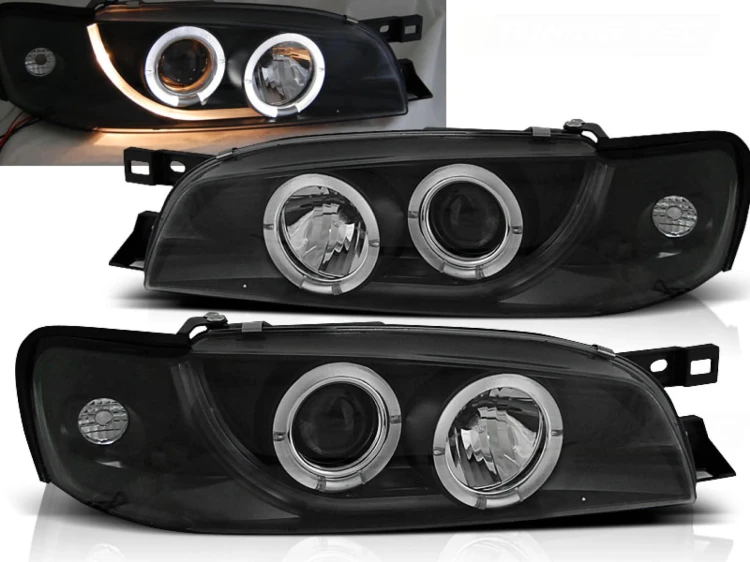 LAMPY PRZEDNIE REFLEKTORY SUBARU IMPREZA 05.93-10.00 ANGEL EYES BLACK