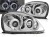 LAMPY PRZEDNIE REFLEKTORY TOYOTA YARIS 99-03 ANGEL EYES CHROME